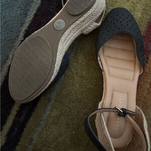 Kelly & Katie Perforated Black Espadrilles